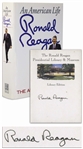 Ronald Reagan Signed Bookplate, Accompanied by the First Edition of His Autobiography An American Life